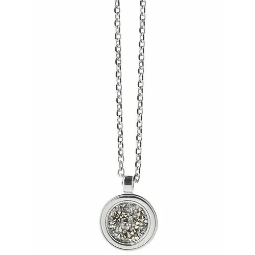 Колье DYRBERG/KERN, кристалл, кристаллы Swarovski, белый, серый