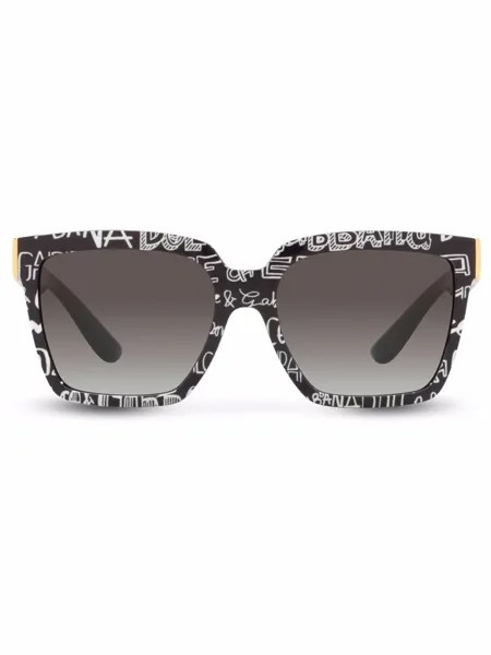 Dolce & Gabbana Eyewear солнцезащитные очки в квадратной оправе