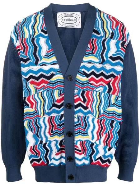 Missoni кардиган с графичным принтом, синий