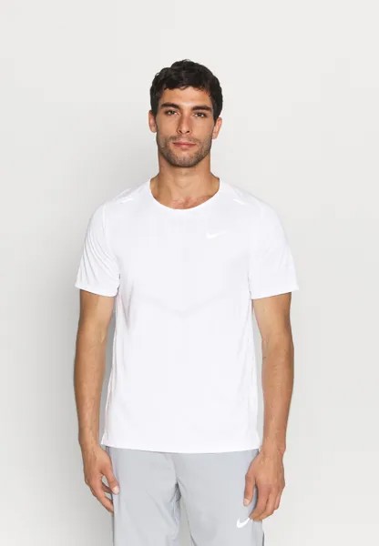Спортивная футболка RISE Nike, белый/серебристый