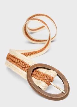 Stradivarius Плетеный Ремень Из Рафии Небесно-Голубой 70