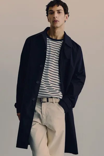 Автомобильное пальто стандартного кроя H&M, синий