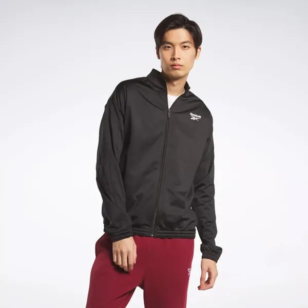 Вязаная спортивная куртка Reebok Identity Vector, цвет Black / Black