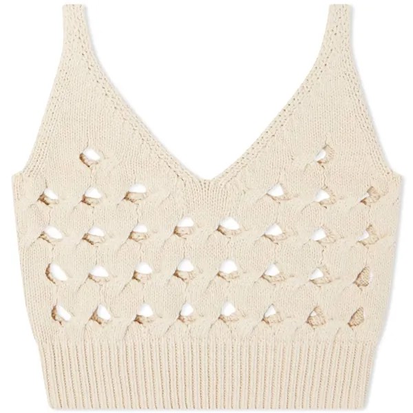 Топ Holzweiler Fri Crochet Knit Vest, песочный