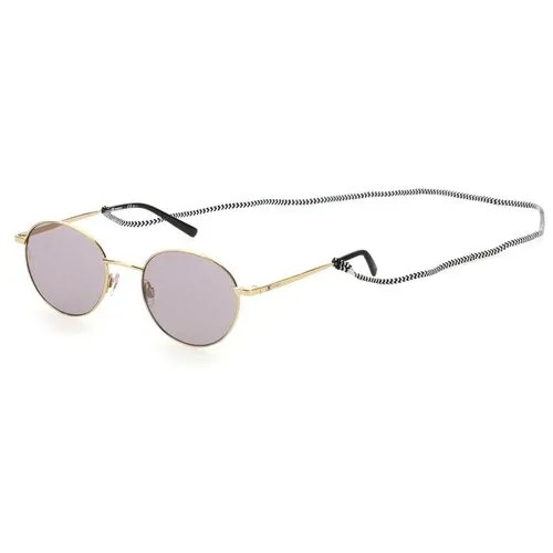 Солнцезащитные очки M Missoni, круглые, оправа: металл, для женщин, золотой