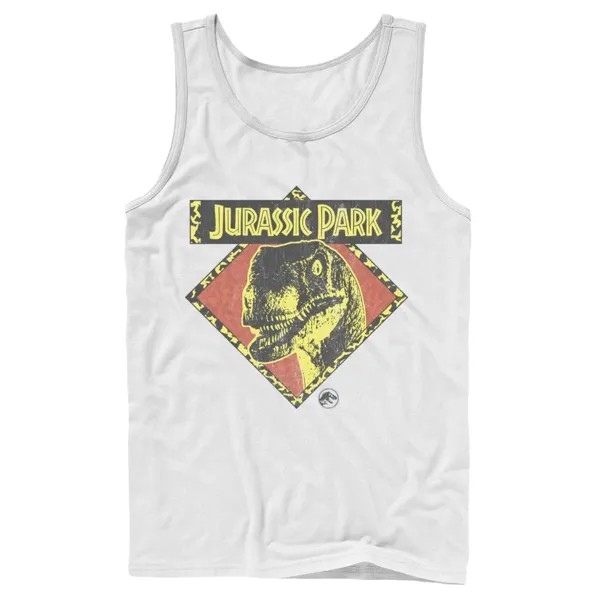 Мужская майка с изображением парка Юрского периода Distress Raptor Stare Jurassic Park