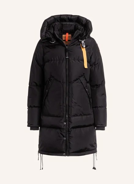 Пуховик long bear со съемным капюшоном Parajumpers, черный