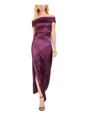 VINCE CAMUTO Женское фиолетовое вечернее платье-футляр миди без рукавов с открытыми плечами 2