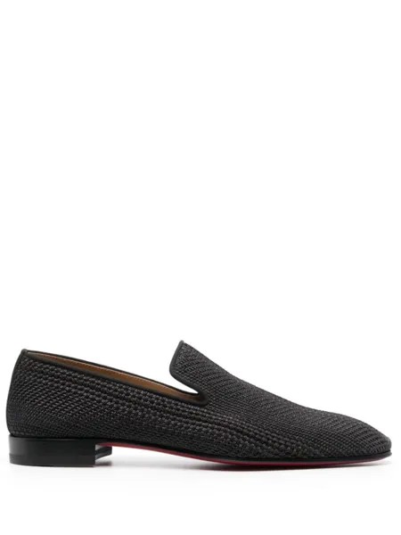 Плетеные лоферы Christian Louboutin, коричневый