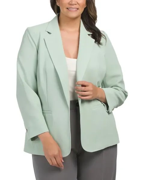Куртка Plus с открытым воротником Anne Klein, цвет Jade