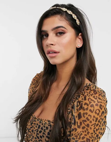 Золотистый обруч ASOS DESIGN-Золотой