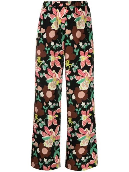 Aspesi брюки с цветочным принтом