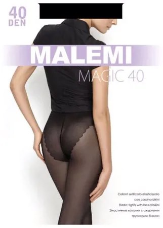 MALEMI Колготки Magic 40 (nero, 3) (с ажурными трусиками-бикини)