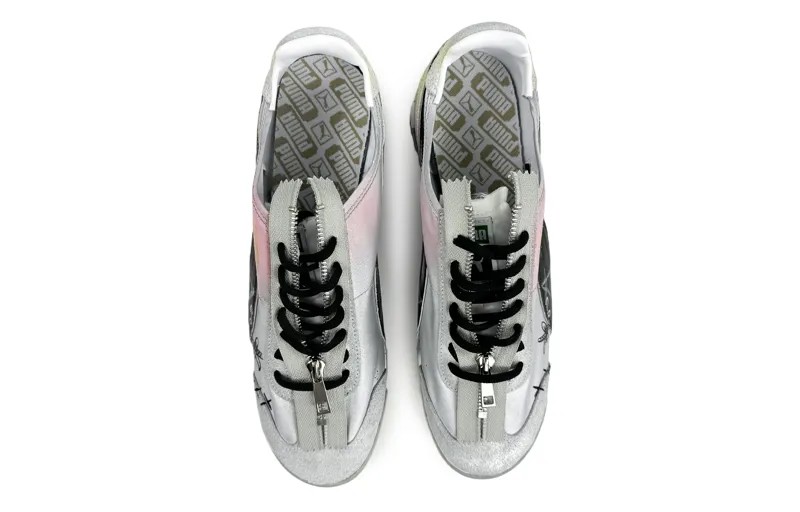 Кроссовки Puma Roma Og Nylon Lifestyle Shoes Unisex Low-top Black/color, серебряный
