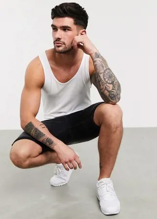 Белая облегающая майка из органического хлопка ASOS DESIGN-Белый
