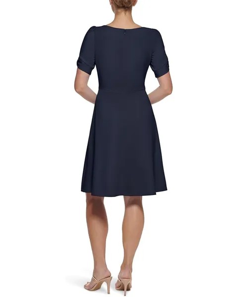 Платье DKNY Balloon Sleeve Dress, темно-синий