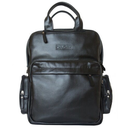 Мужской кожаный рюкзак-сумка Carlo Gattini Reno black 3001-01
