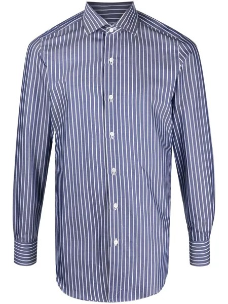 Finamore 1925 Napoli полосатая рубашка с длинными рукавами