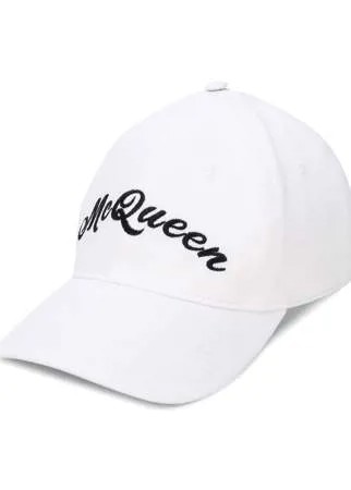 Alexander McQueen бейсбольная кепка с вышитым логотипом
