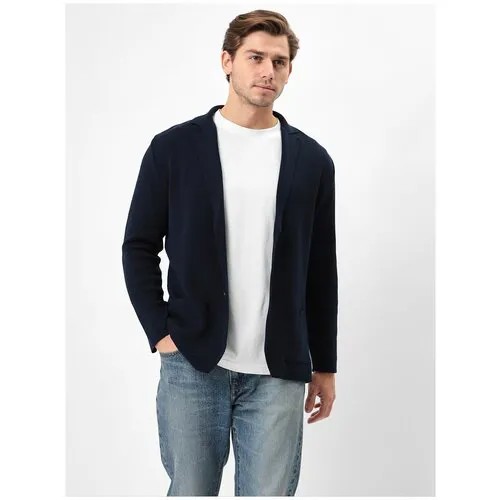 Пиджак GREG, силуэт прямой, однобортный, размер 56, синий