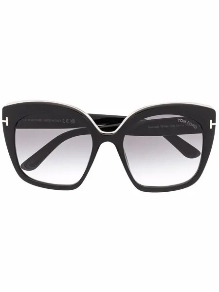 TOM FORD Eyewear солнцезащитные очки в массивной оправе