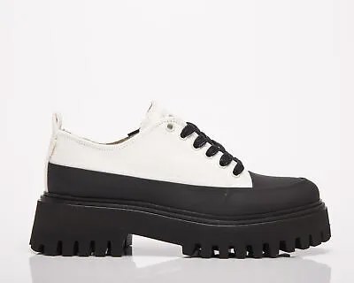 Женские парусиновые ботинки BRONX Groov-Y на шнуровке Off White Black Повседневная обувь для образа жизни Ботинки