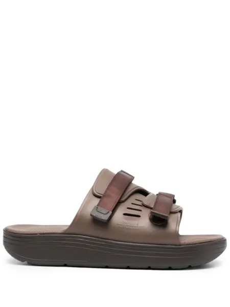 Suicoke шлепанцы из коллаборации с Fumito Ganryu, коричневый