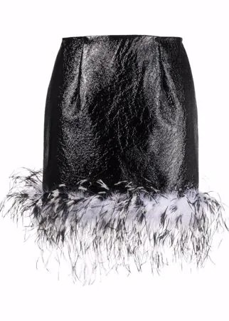 Parlor юбка мини с перьями