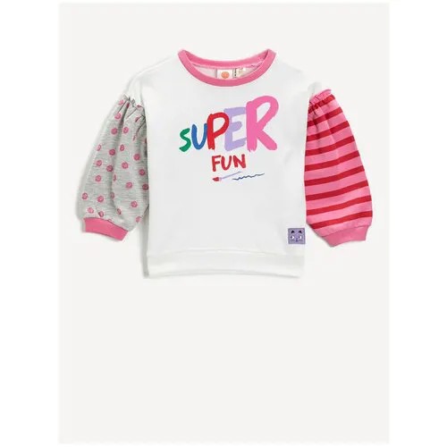 Свитшот KOTON BABYGIRL, 2KMG19167AK, цвет: ECRU, размер: 18-24