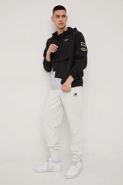 Хлопковые спортивные штаны UP21500SAH New Balance, серый