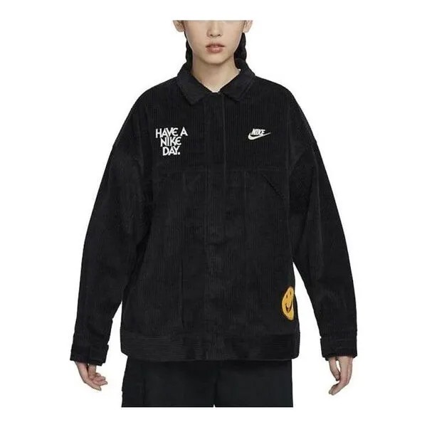 Куртка спортивная вельветовая куртка Nike, черный