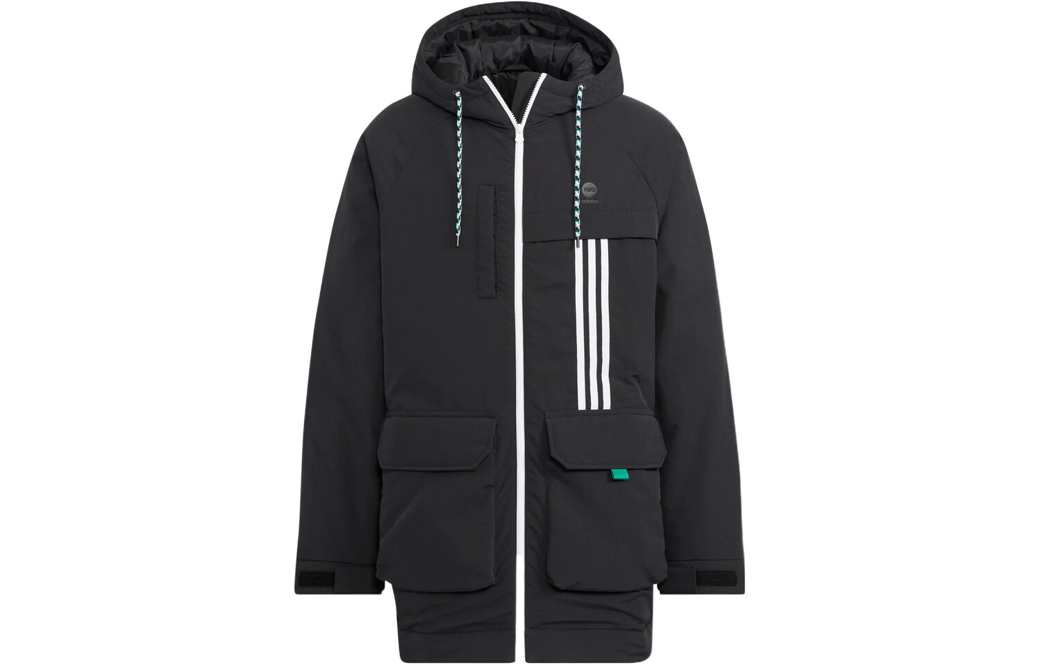 Пуховик унисекс черный Adidas Neo, черный
