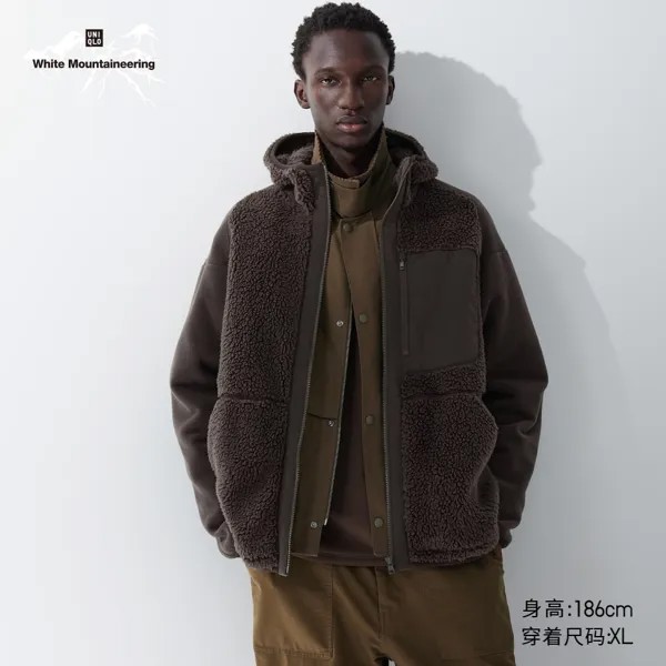 Предпродажа Uniqlo мужская и женская WPJ флисовая куртка на молнии с капюшоном в стиле пэчворк, флисовая толстовка