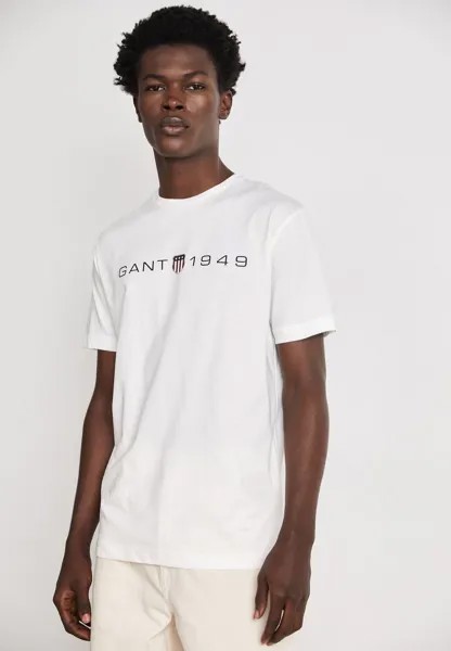 Футболка с принтом Graphic GANT, кремовый