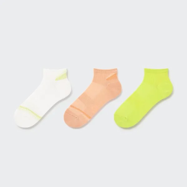 Спортивные короткие носки (три пары) Uniqlo, кремовый
