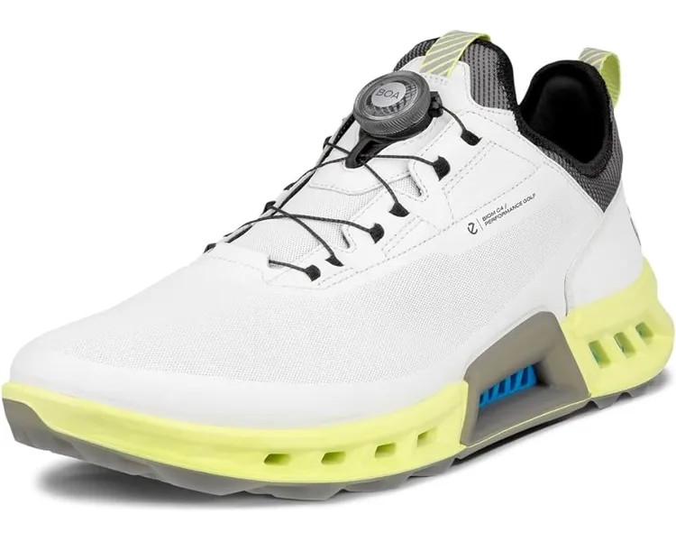 Кроссовки ECCO Golf Biom C4 BOA Golf Shoes, цвет White/Yellow