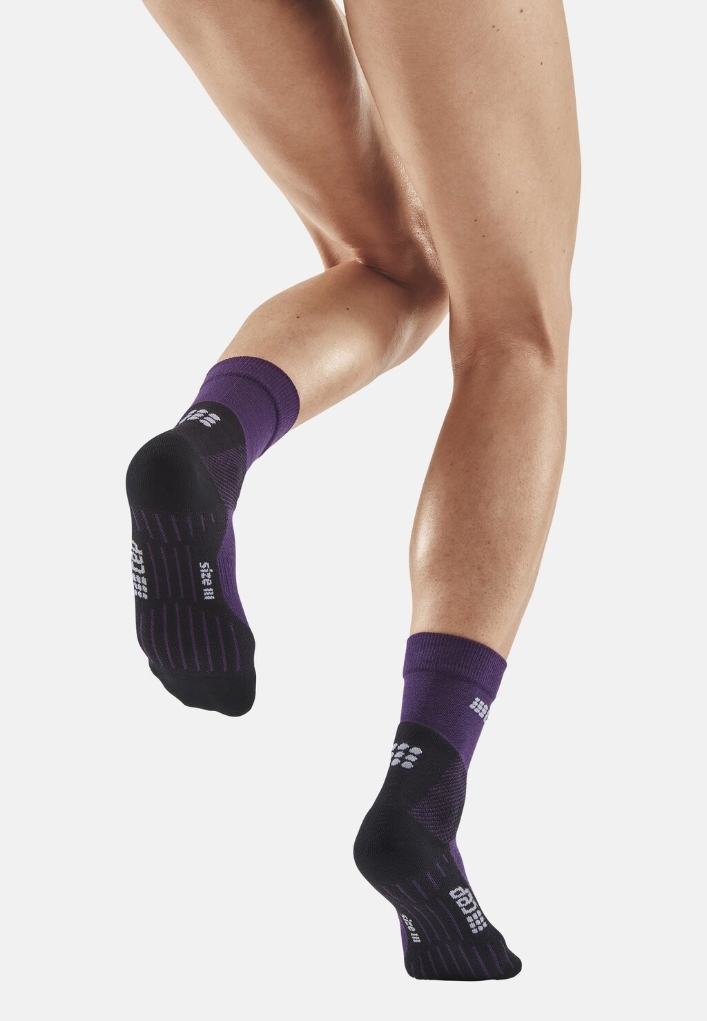 Спортивные носки COLD WEATHER COMPRESSION SOCKS RUNNING MID CUT MADE IN GERMANY CEP, фиолетовый
