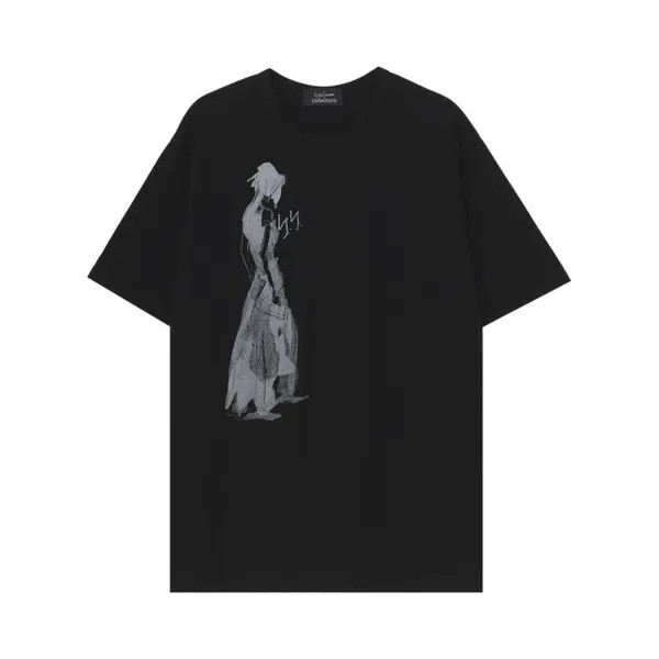Футболка Yohji Yamamoto Short-Sleeve Printed T-Shirt, черный