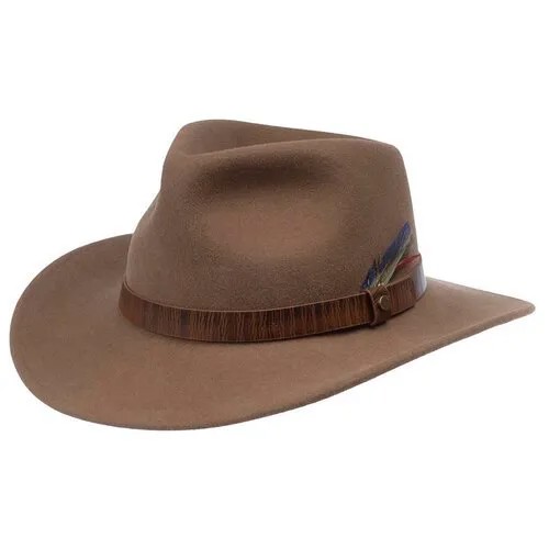 Шляпа STETSON, размер 61, серый, коричневый