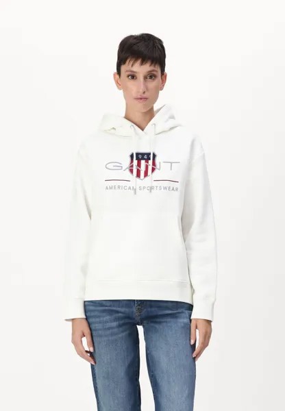 Толстовка ARCHIVE SHIELD HOODIE GANT, цвет Ecru