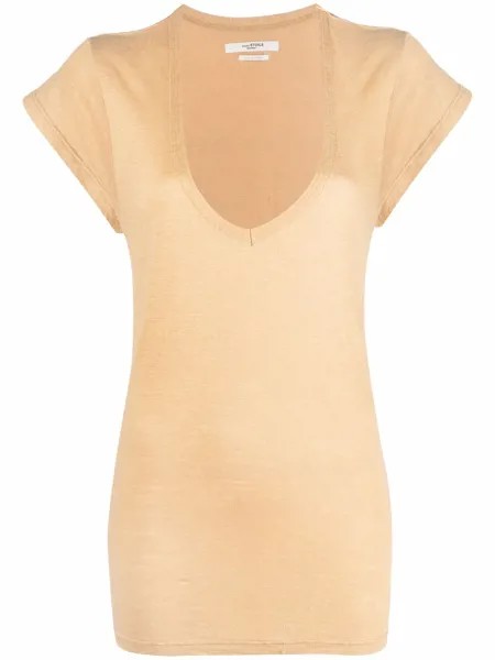 Isabel Marant Étoile льняная футболка с V-образным вырезом