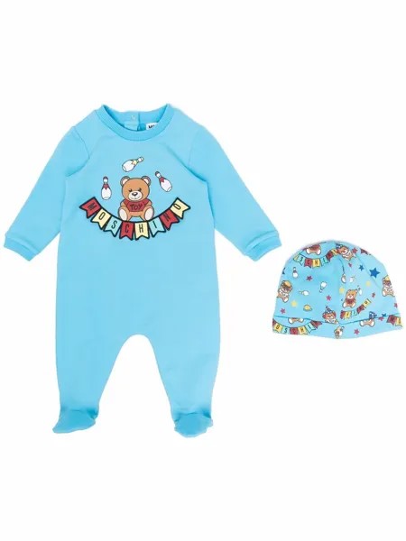 Moschino Kids пижама Teddy Bear с логотипом