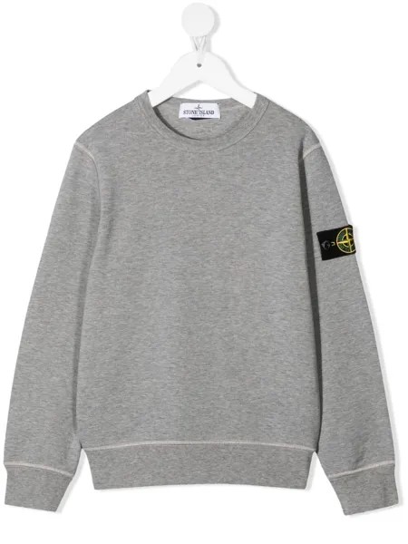 Stone Island Junior толстовка с нашивкой-логотипом
