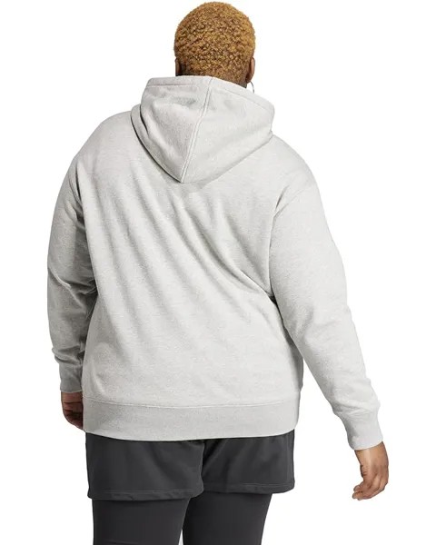 Худи Adidas Plus Size Trefoil Hoodie, цвет Medium Grey Heather 2