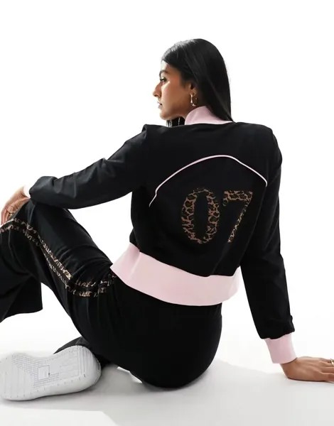 Черная спортивная куртка с контрастными вставками ASOS