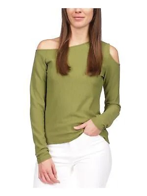 Женский зеленый пуловер с пластинкой с логотипом MICHAEL MICHAEL KORS Petites P\M