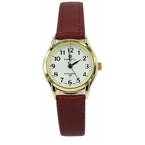 Perfect часы наручные, кварцевые, на батарейке, женские, металлический корпус, кожаный ремень, металлический браслет, с японским механизмом LX017-009-7