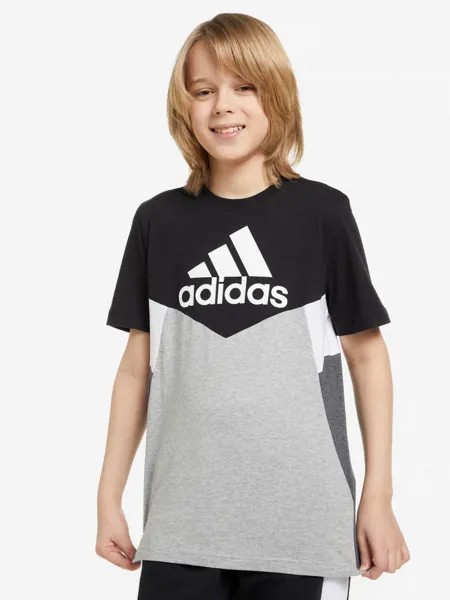 Футболка для мальчиков adidas Colorblock, Черный