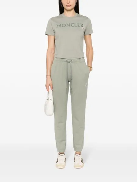 Футболка с вышитым логотипом Moncler, зеленый