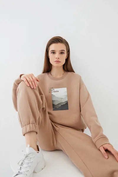 Свитшот женский ZARINA 1121507410 бежевый L